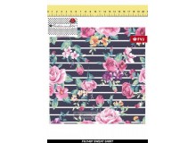 Sweat - Frl. von Julie dunkelblau gestreift Rosen